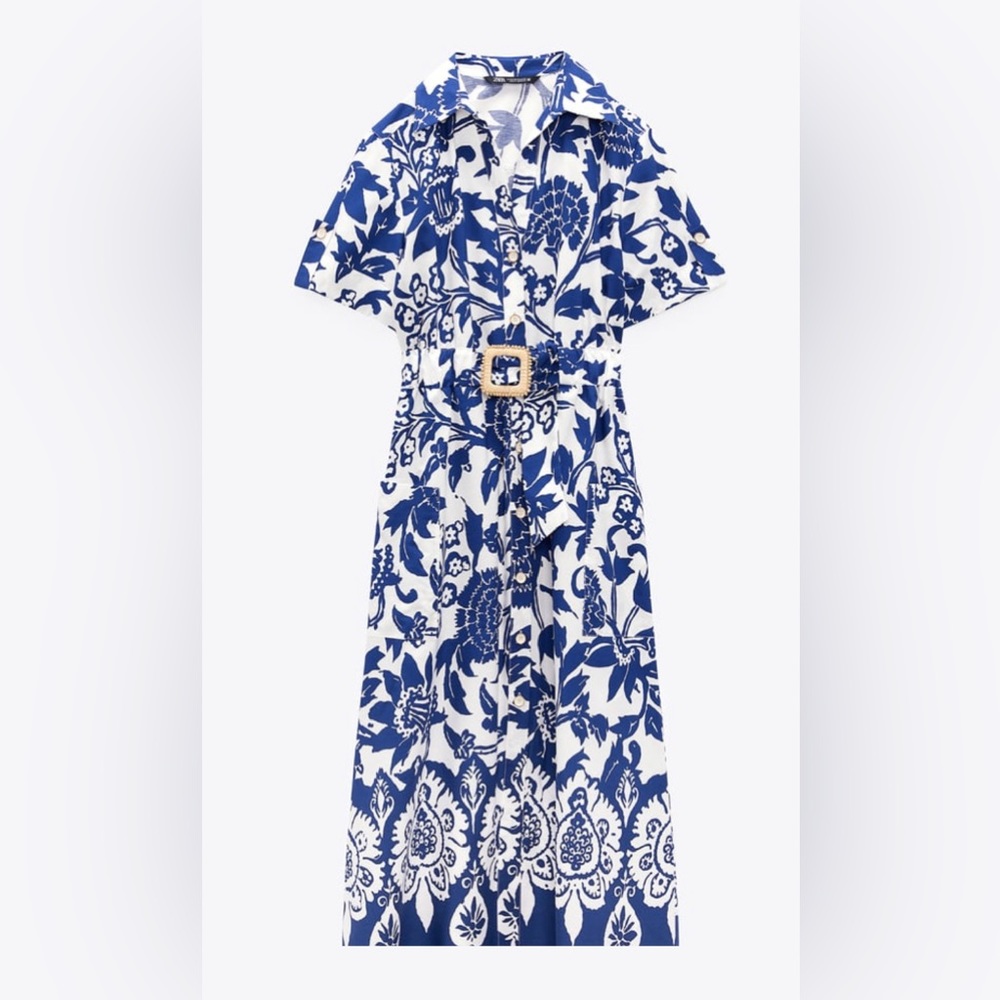 zara floral midi dress